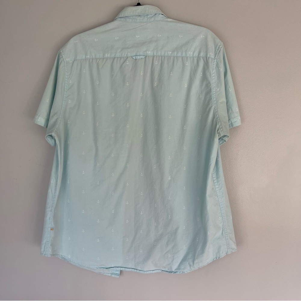 Denim & Flower Ricky Singh Cotton Anchor Print Short Sleeve Button Down Shirt - Picture 7 of 11